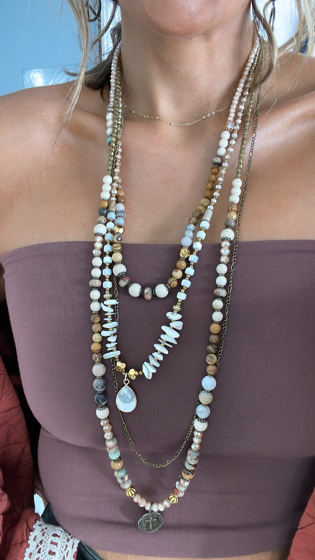 Kenna Layered Necklace, Multi