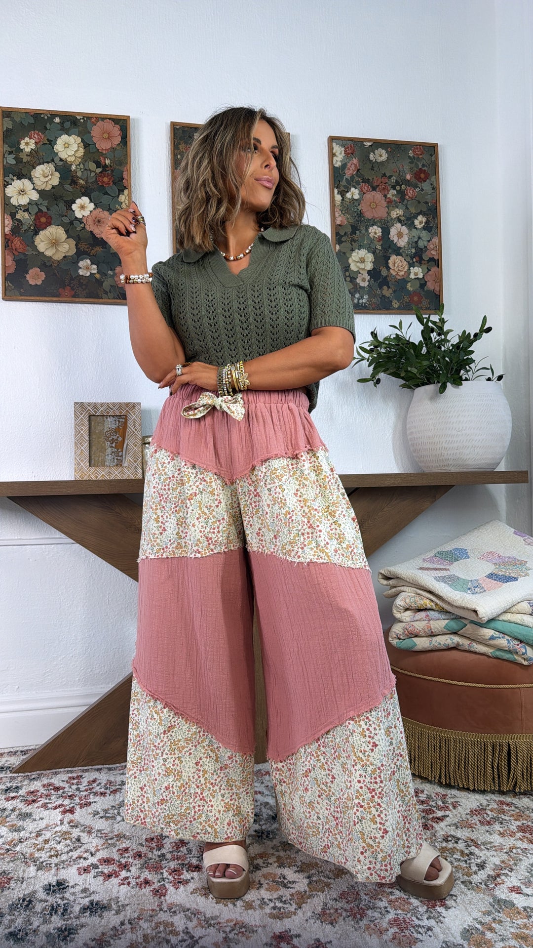 Wildflower Breeze Pant, Dusty Peach