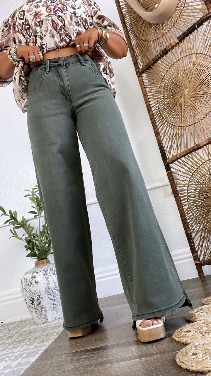 Holt High Rise Denim, Vintage Wash Olive