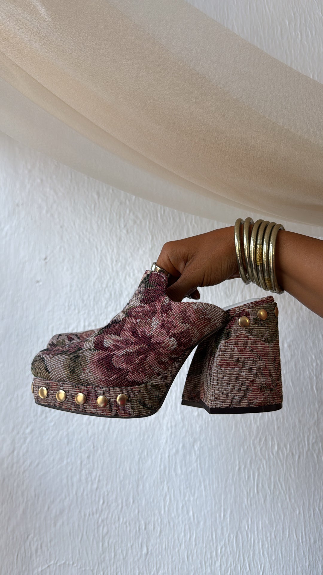 Sienna Platform Clogs, Mauve Tapestry