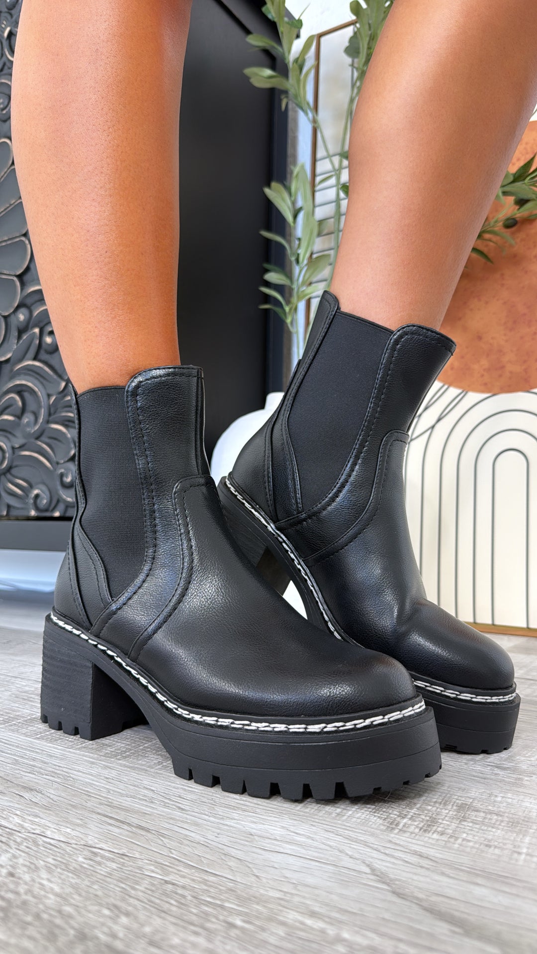 Torren Heeled Boots, Black