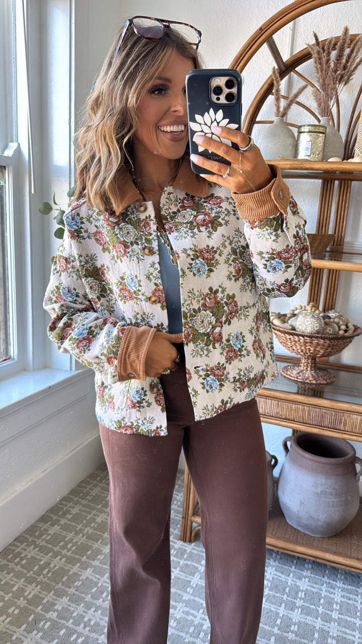 Thalora Tapestry Jacket, Ecru