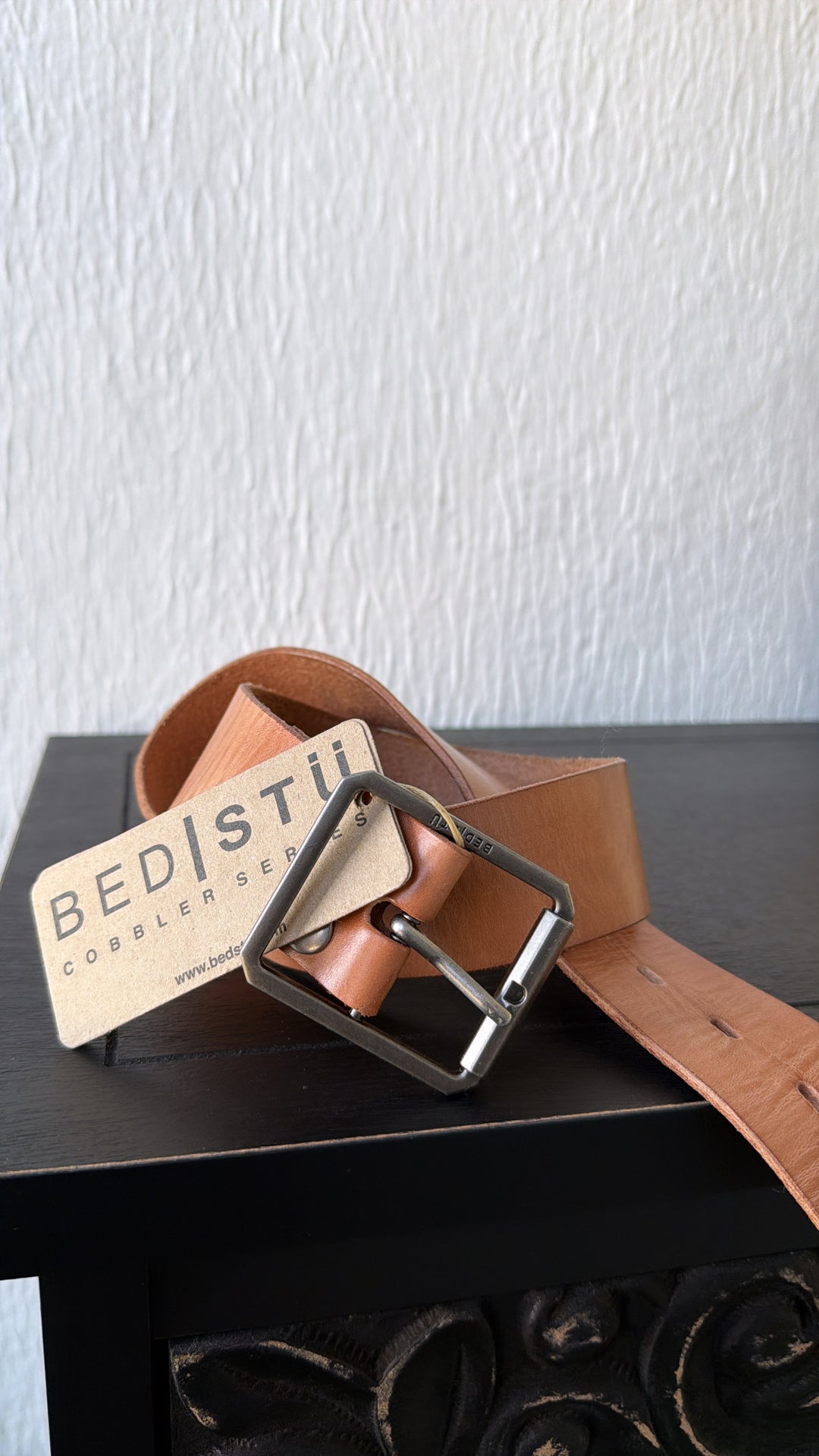 Hobo Leather Belt, Tan Rustic