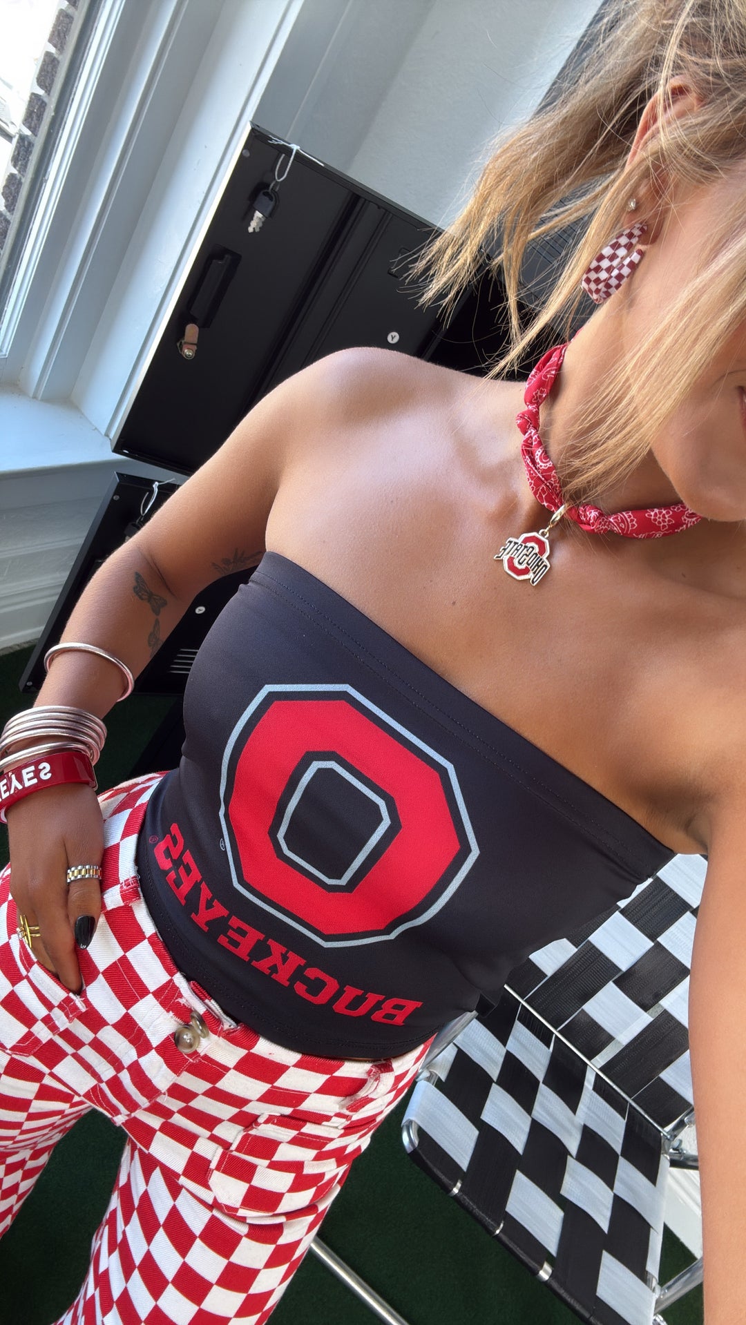 Game Day Ohio Tube Top, Black