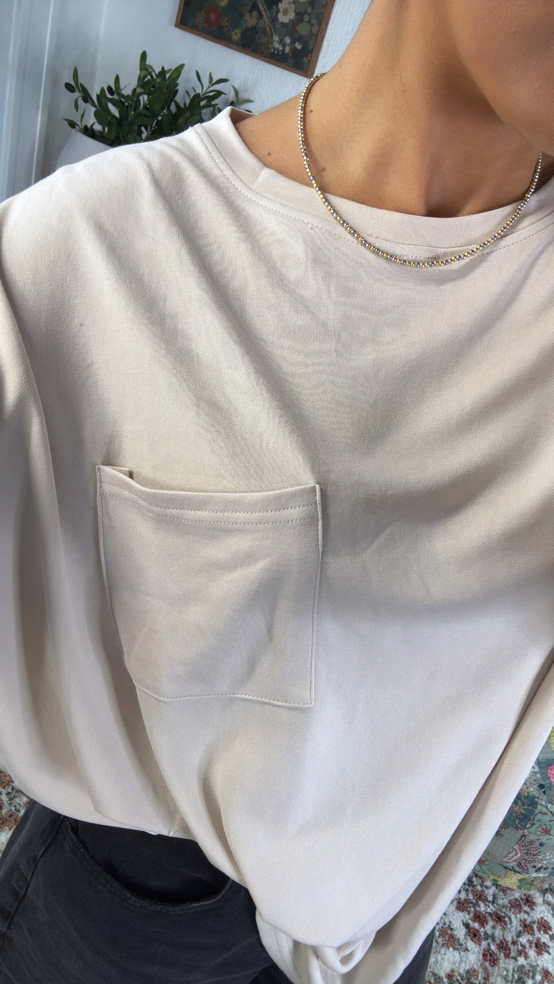 Lenny Basic Pocket Tee, LT. Taupe