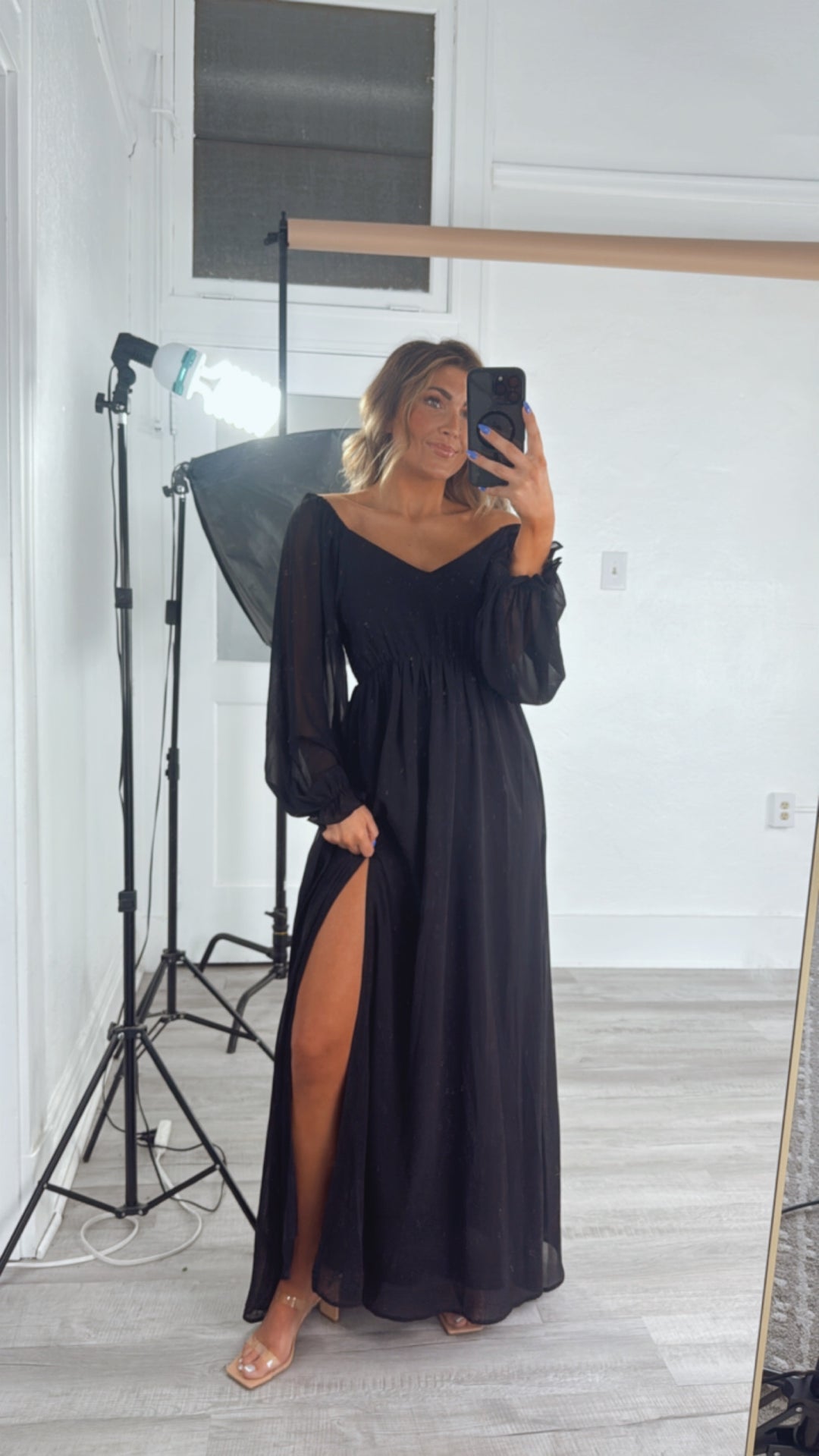 chiffon luxe maxi dress Brown Elegant Dress - She's So Elegant, Extra Small Ellae Lisque - Elegant Dress for Birthdays & Date Nights