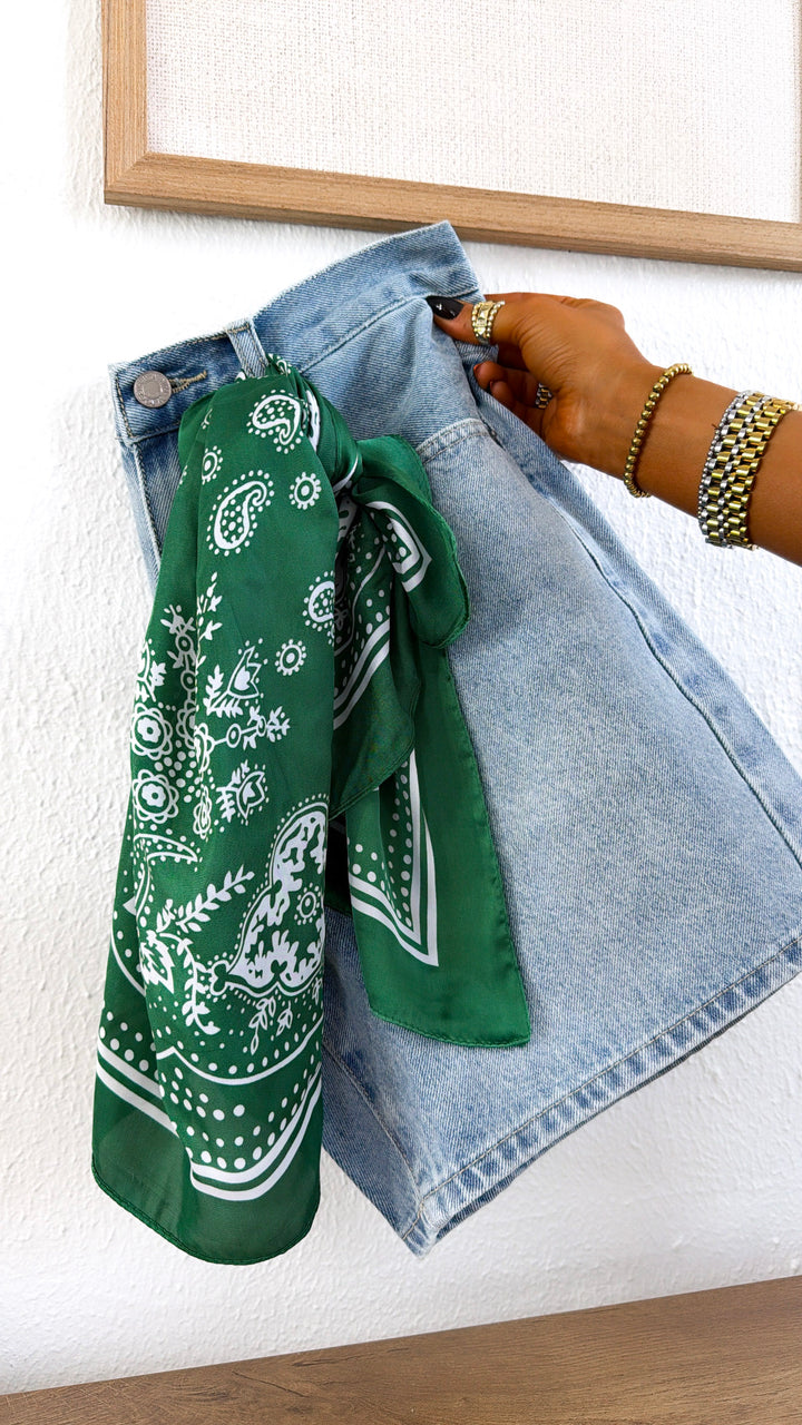 Corbin Paisely Neckerchief , Hunter Green