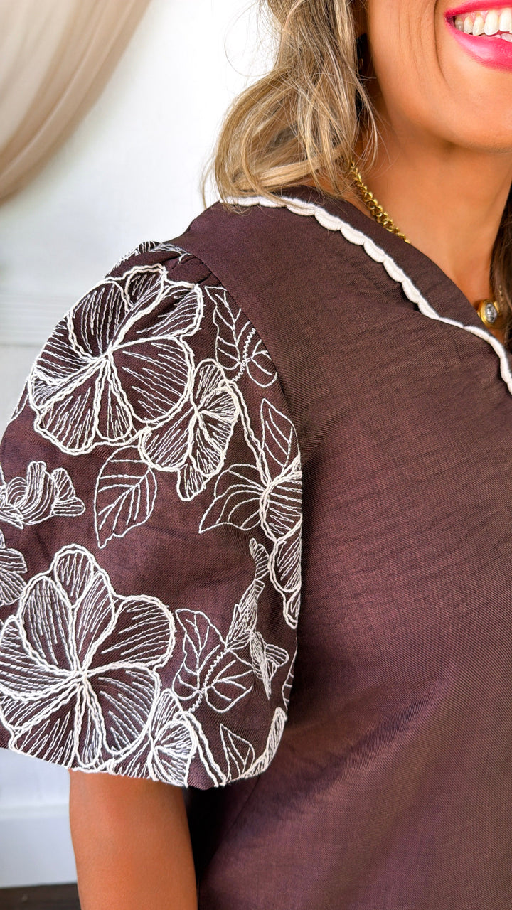 Elegant Birdie Blouse, Brown
