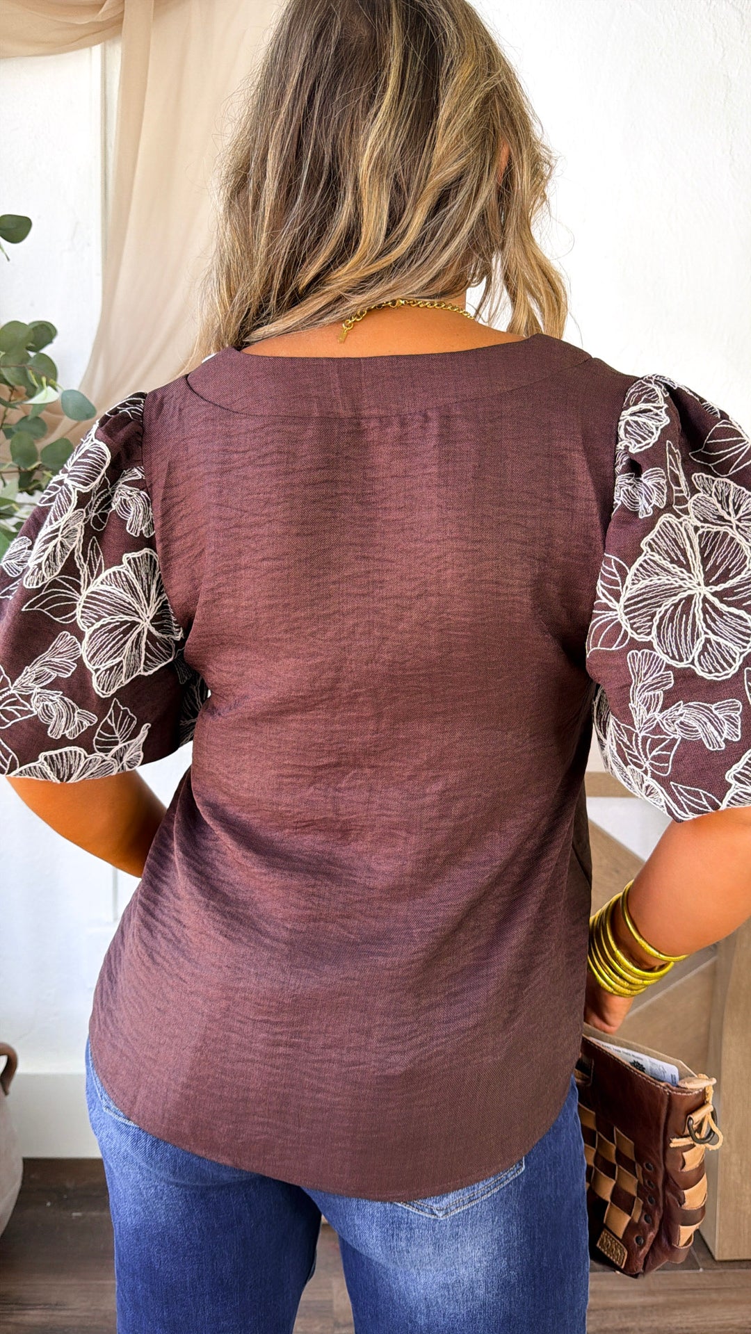 Elegant Birdie Blouse, Brown