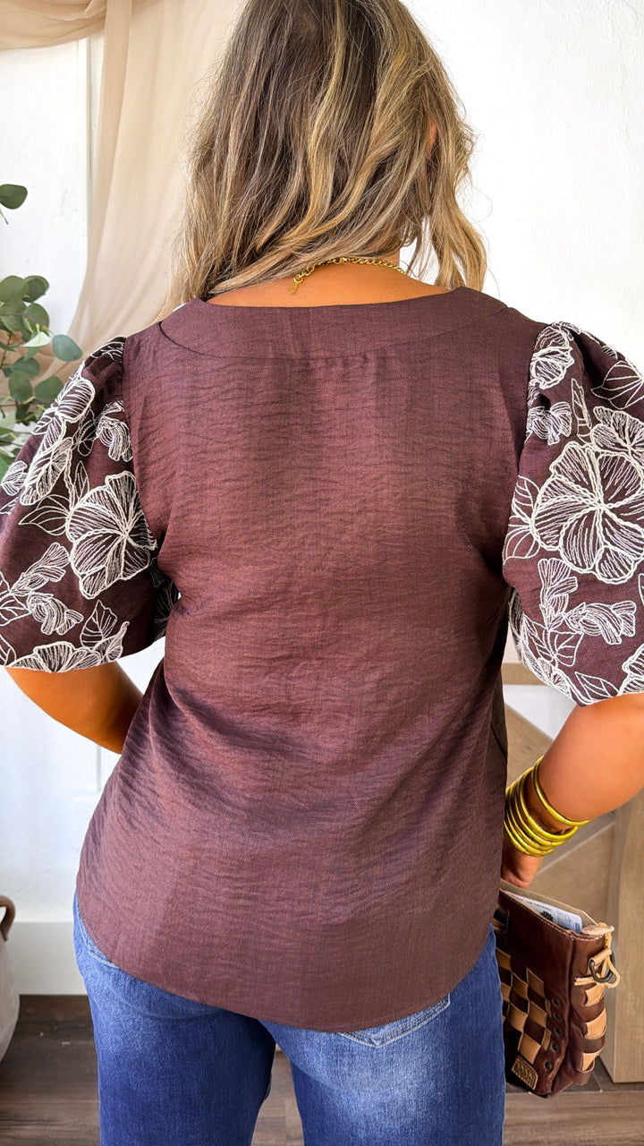 Elegant Birdie Blouse, Brown