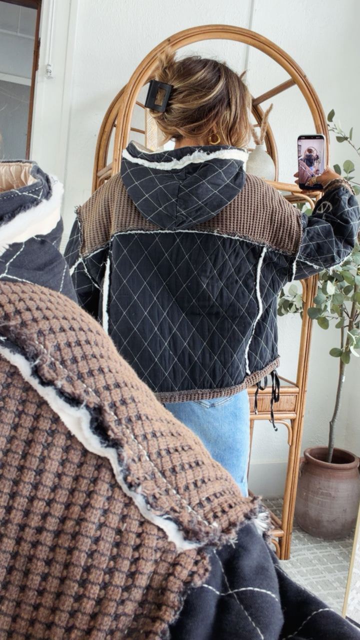 Take It Easy Hoodie, Black Multi