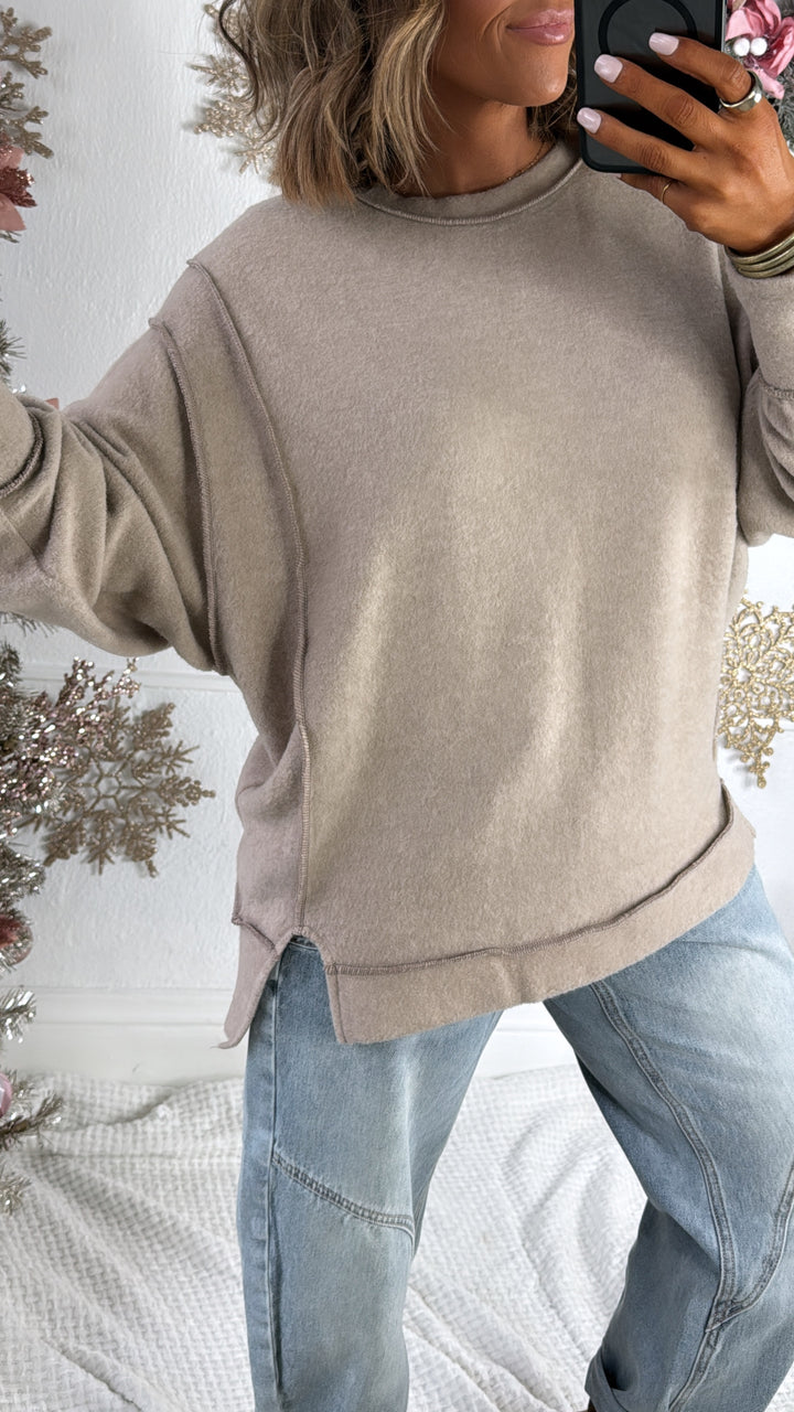 DOORBUSTER: Oversized Sweater, Ash Mocha