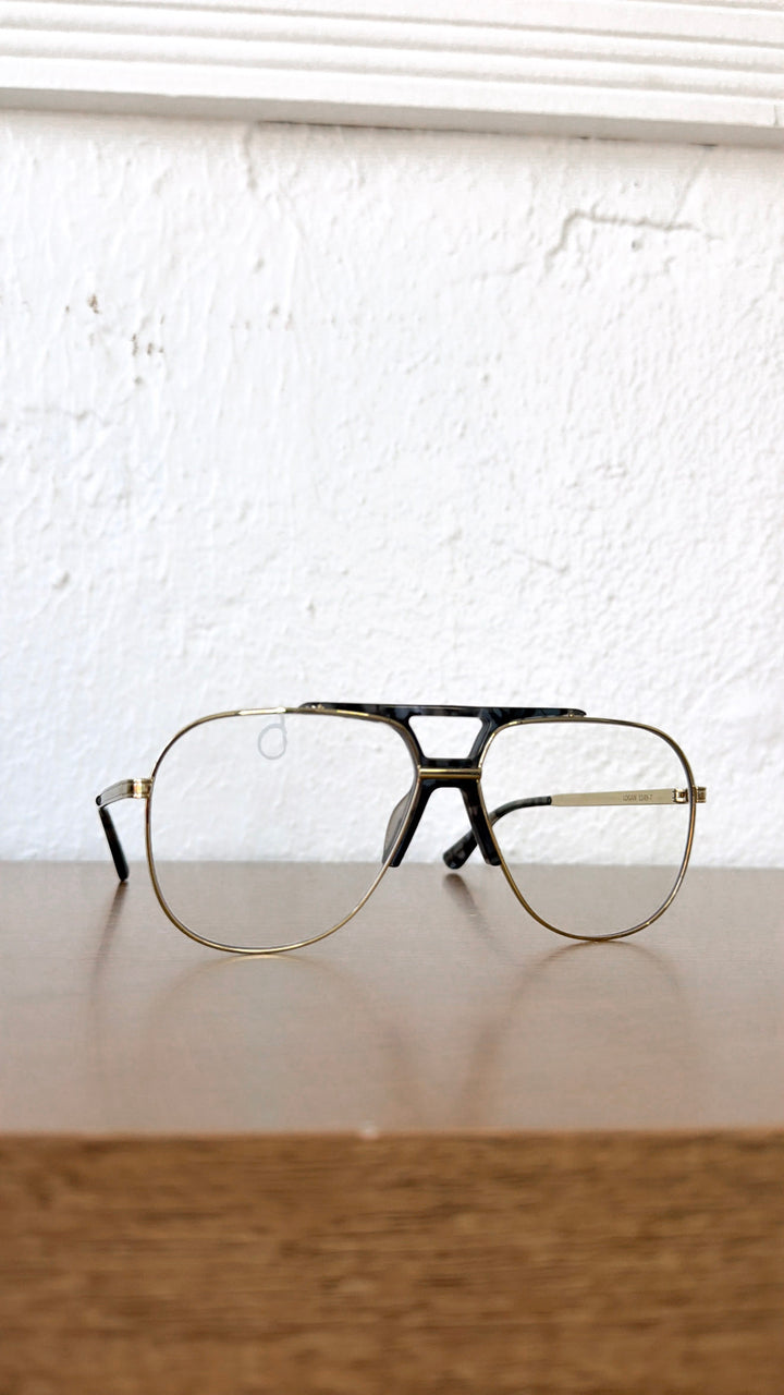 FREYRS: Logan Blue Light Readers Reading Eyeglasses, Lt.Gold/ Grey
