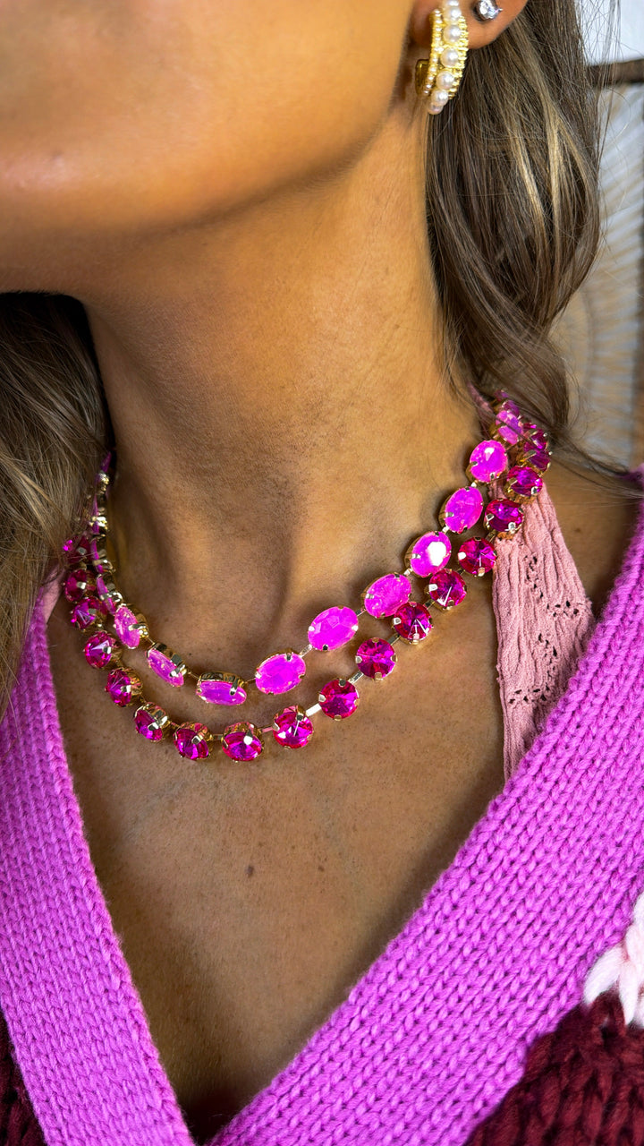 Gemma Pink Layered Necklace