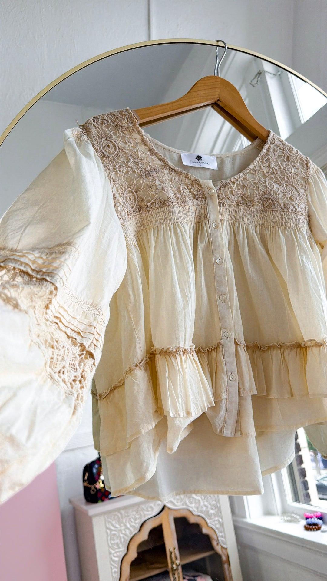 Sun Spells Blouse, Almond