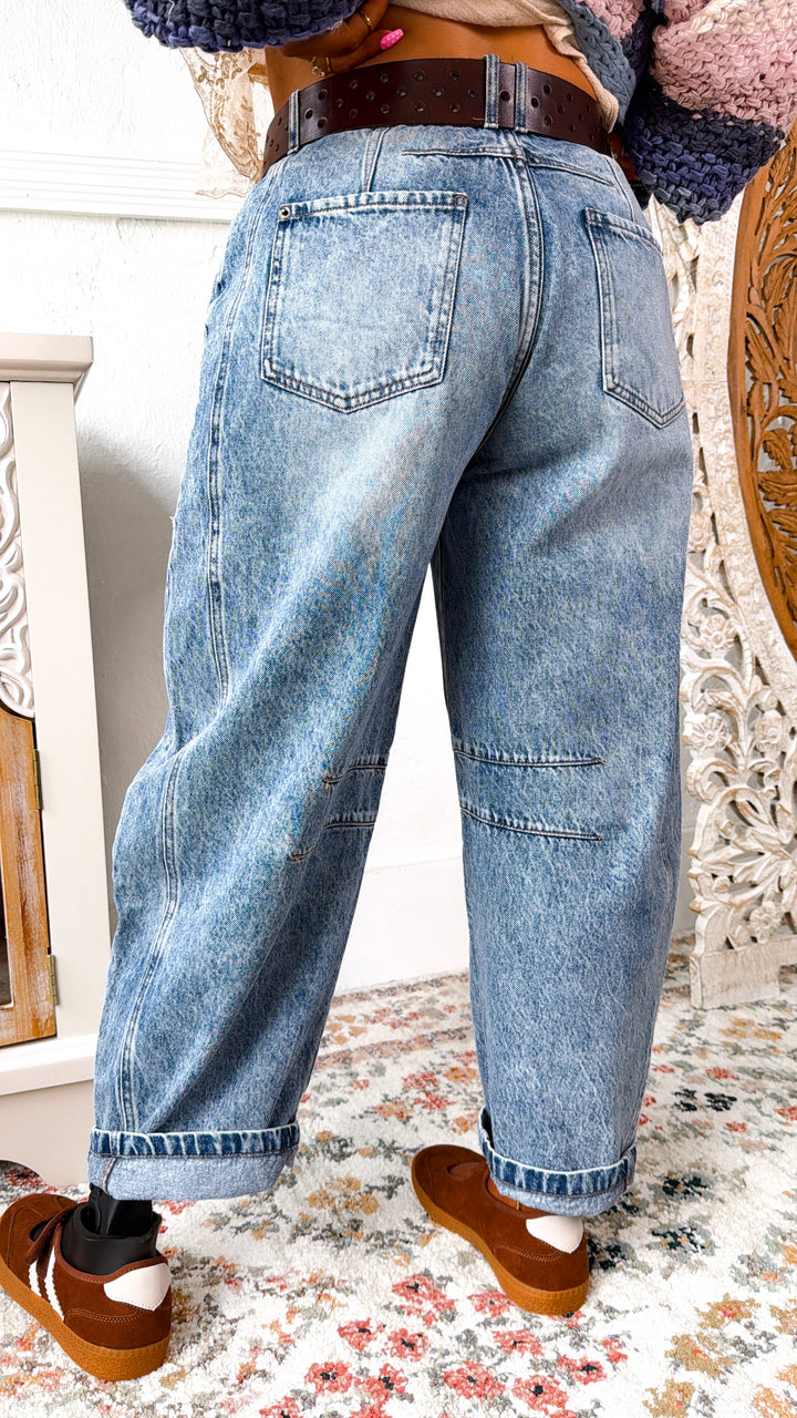 Patch Field Denim Pants, Denim