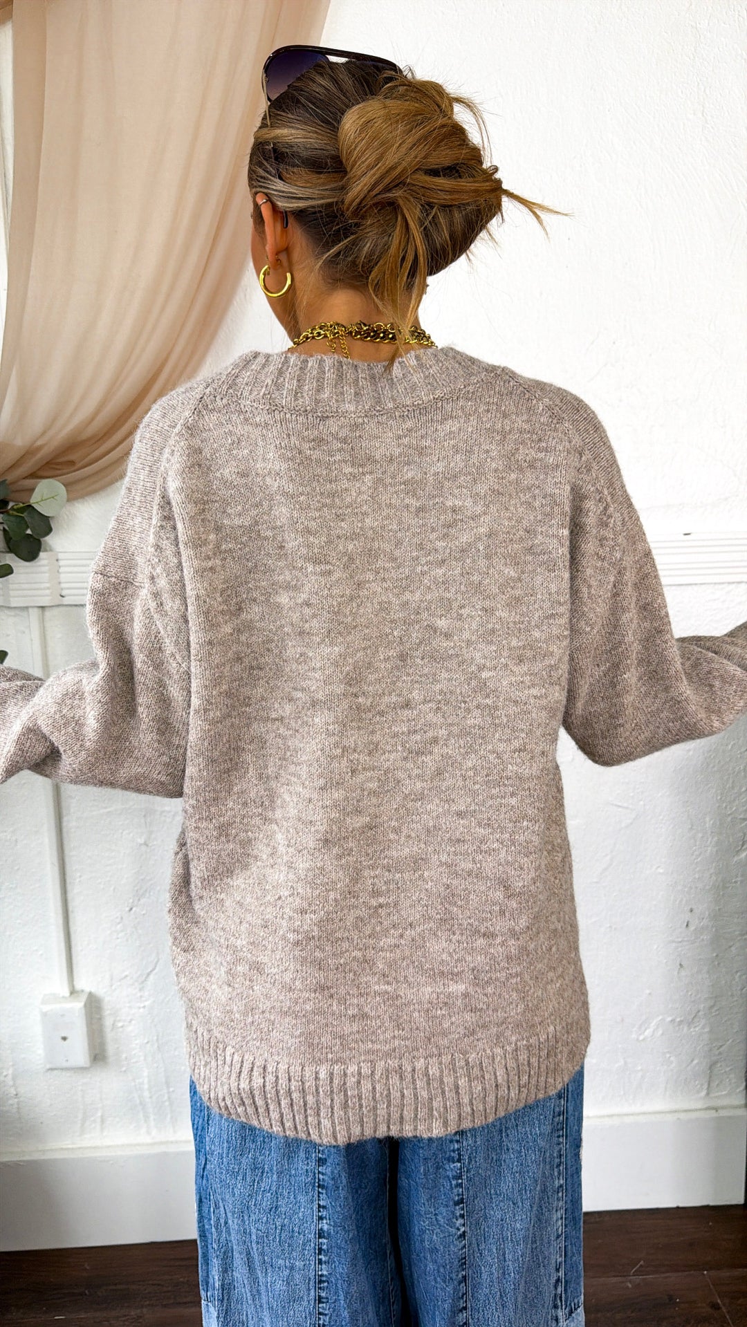Country Roads Sweater, Taupe