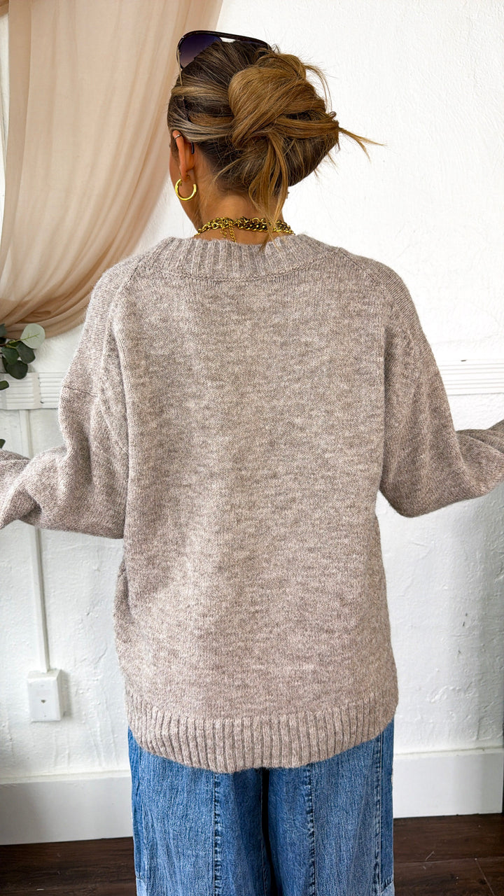 Country Roads Sweater, Taupe