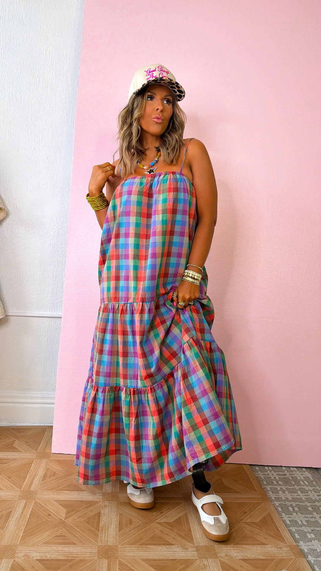 Picnic At Sunset Maxi Dress, Multi Large Picnic At Sunset Maxi Dress, Multi Large