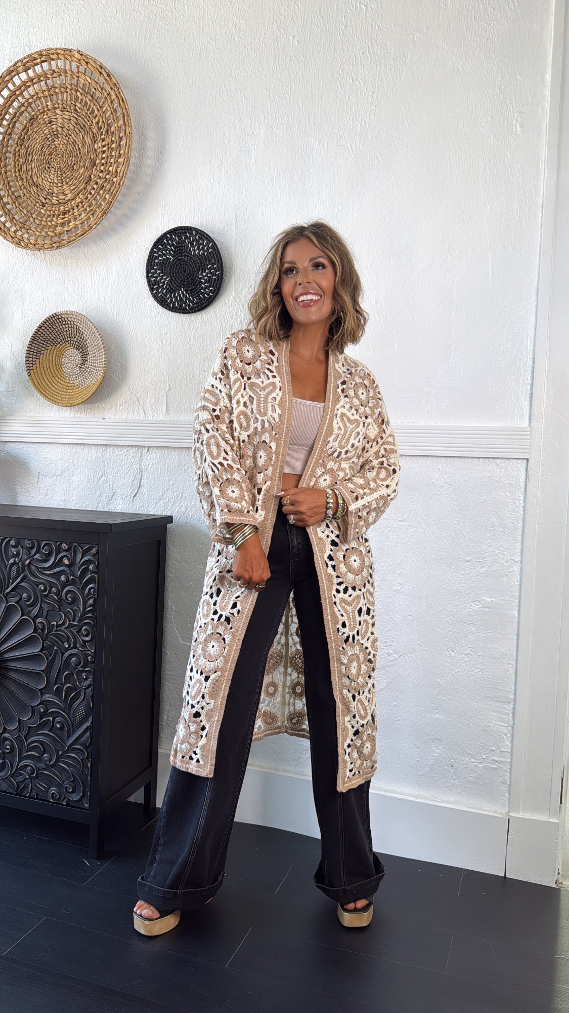 Desert Breeze Crochet Cardigan, Beige – Everyday Chic Boutique