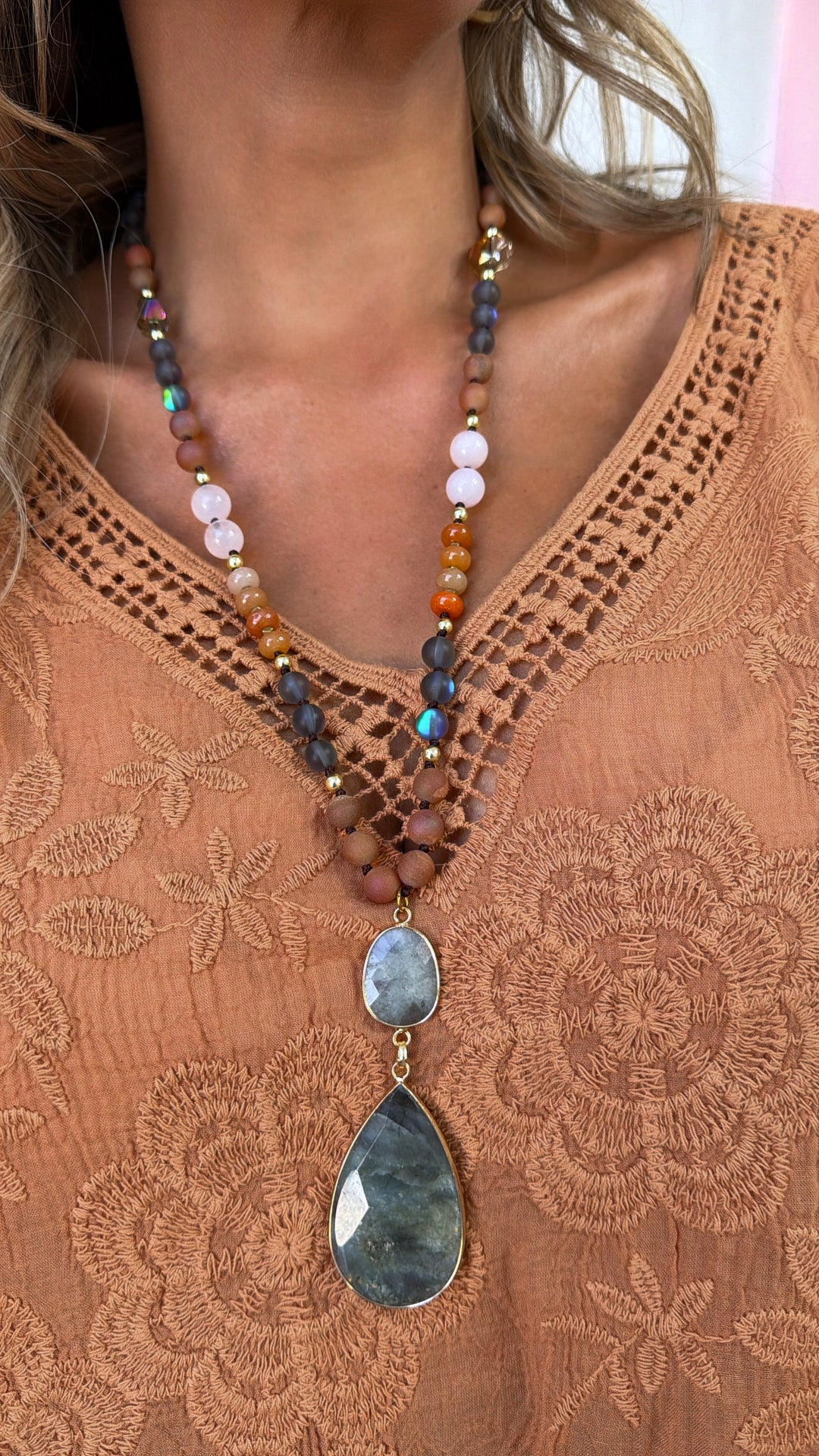 Sunset Glow Pendant Necklace