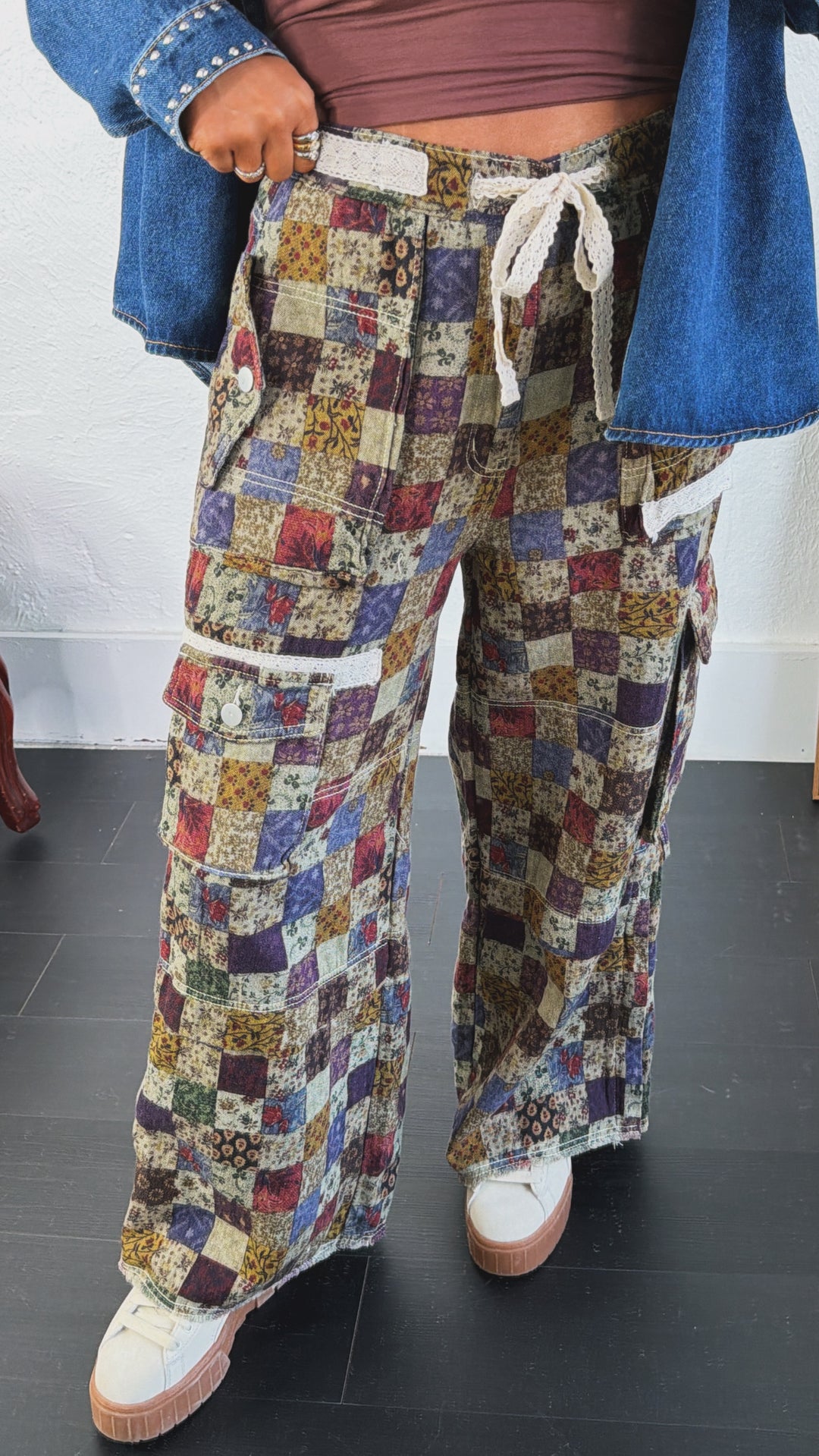 Soft Willow Cargo Pant, Taupe Floral