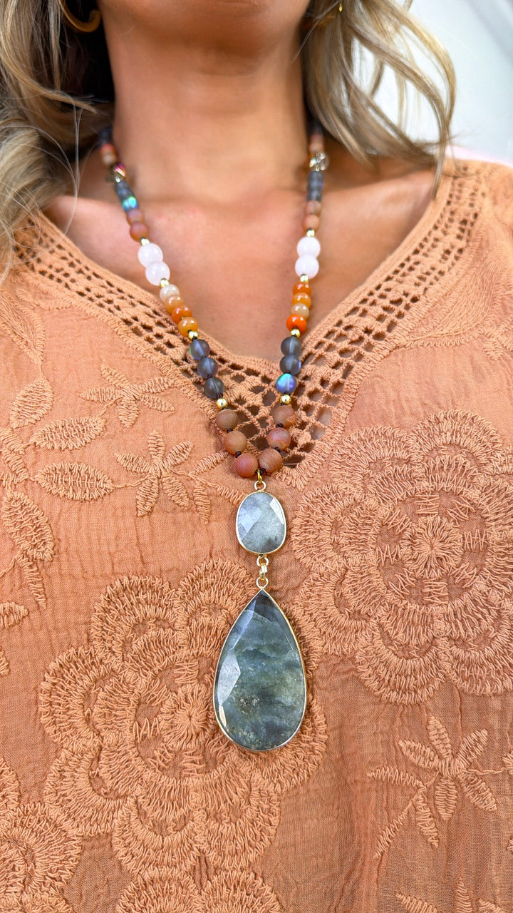 Sunset Glow Pendant Necklace