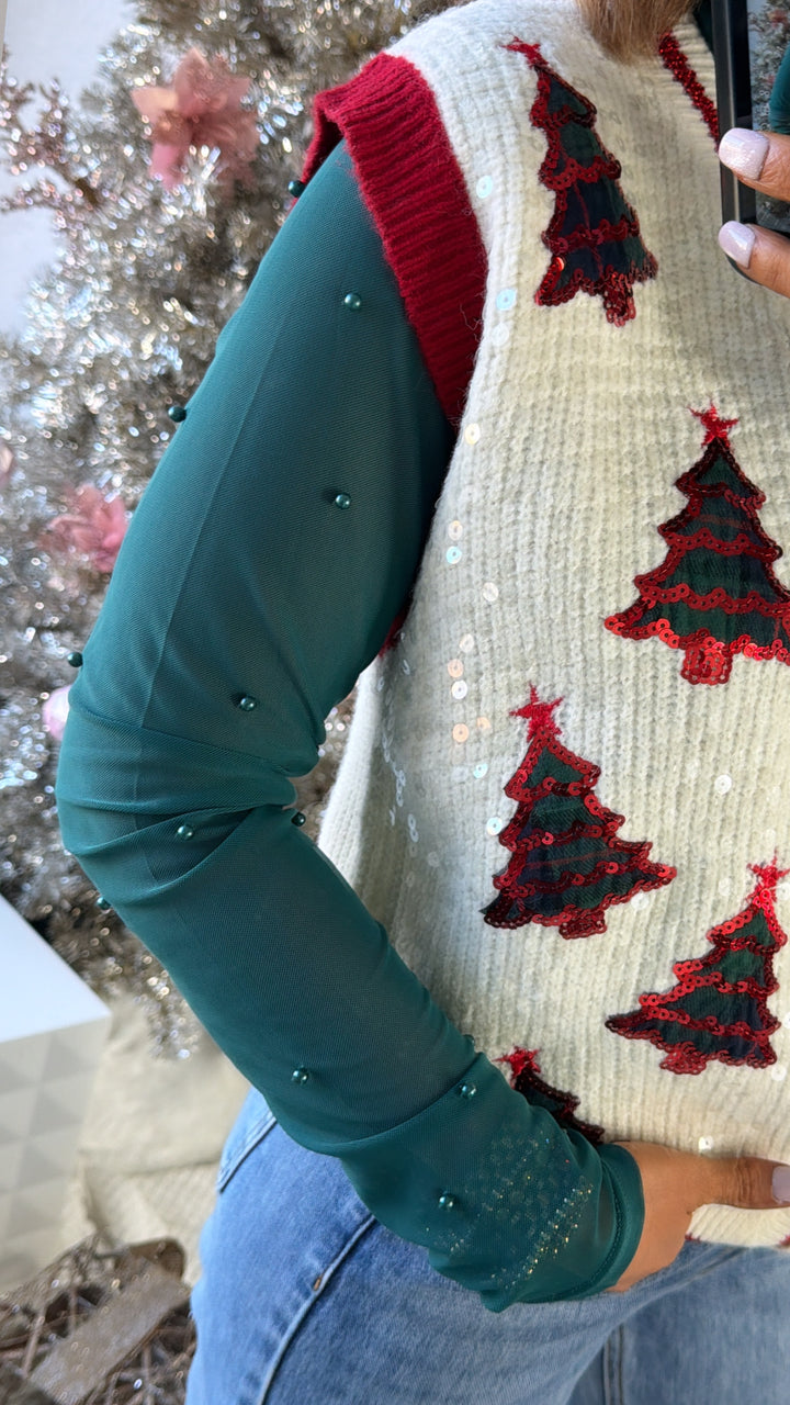 Pearl Mesh Under Layer, Green