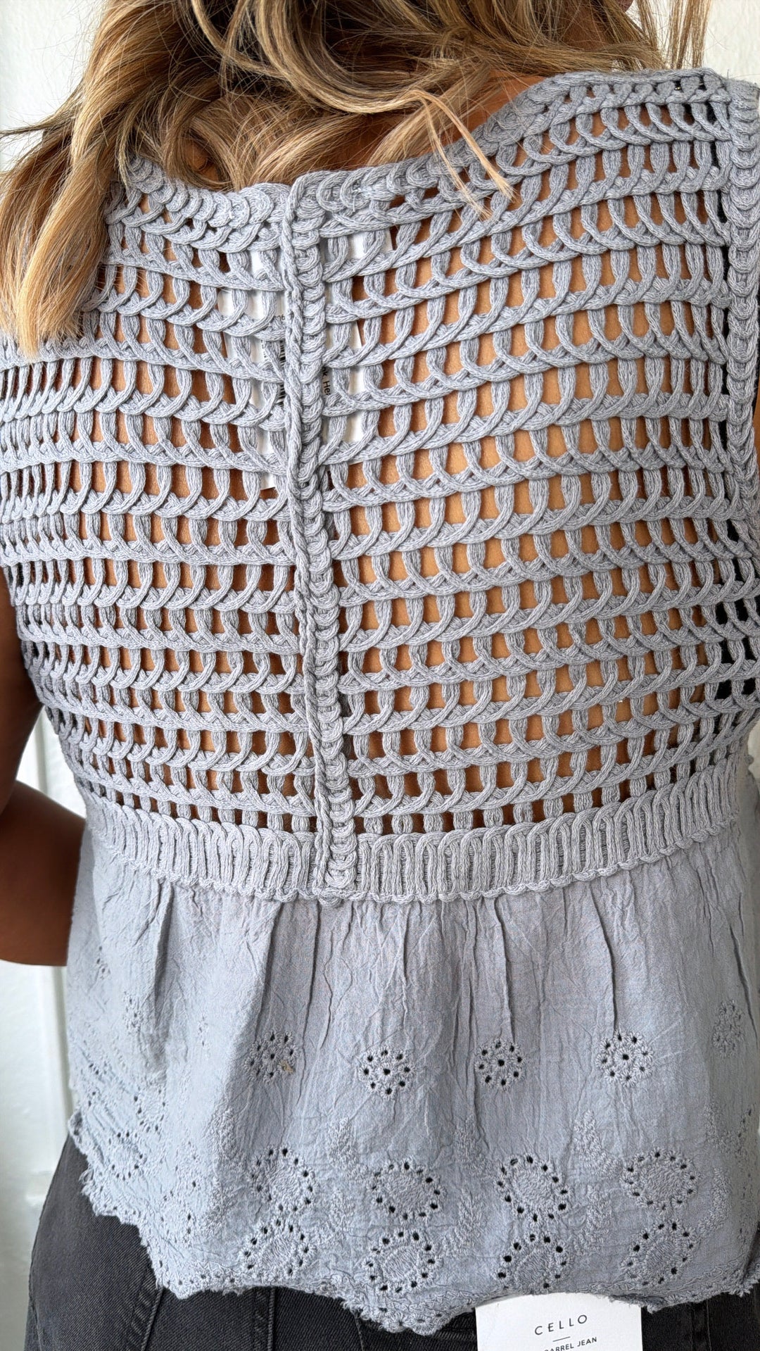 Honey Petal Tank, Heather Grey