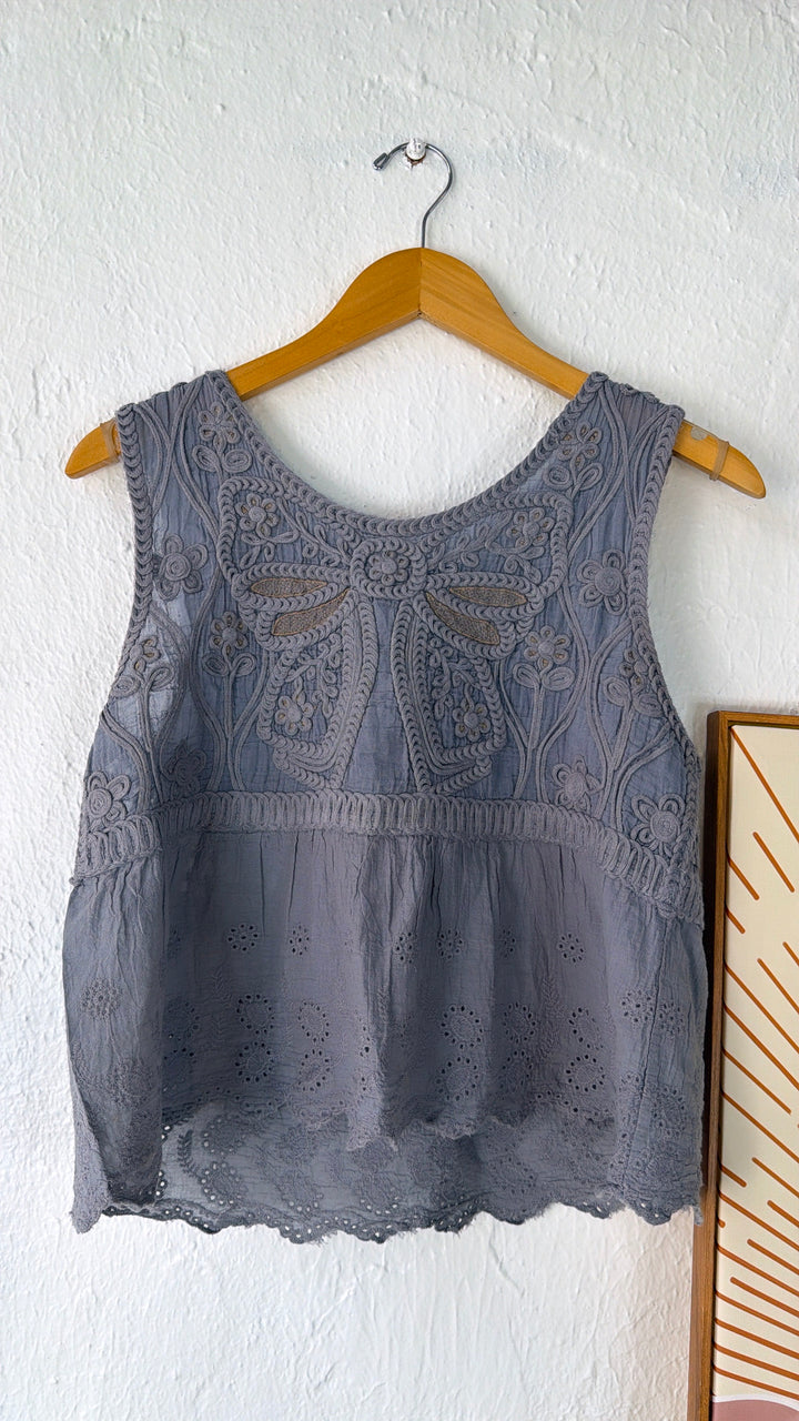 Honey Petal Tank, Heather Grey