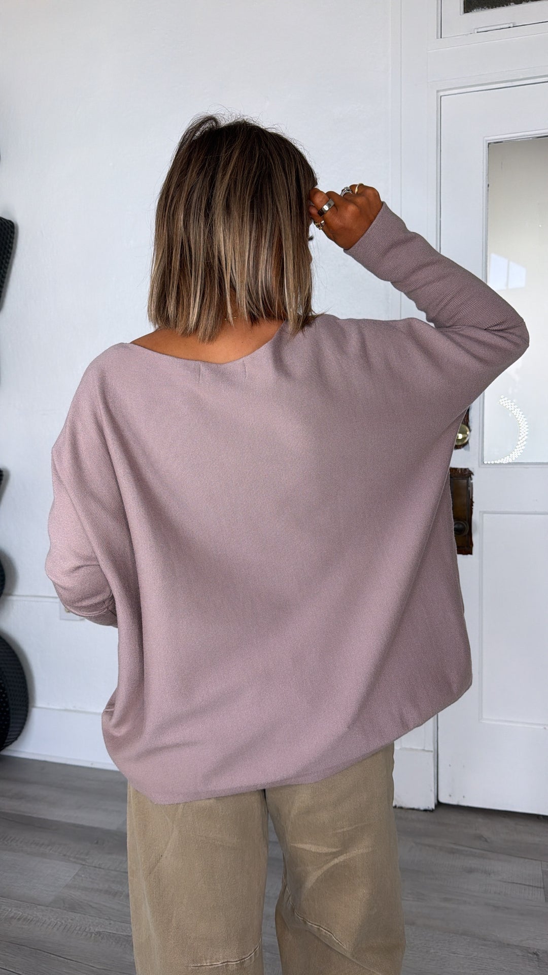 Level Up Basic Boat Neck Sweater, Mocha