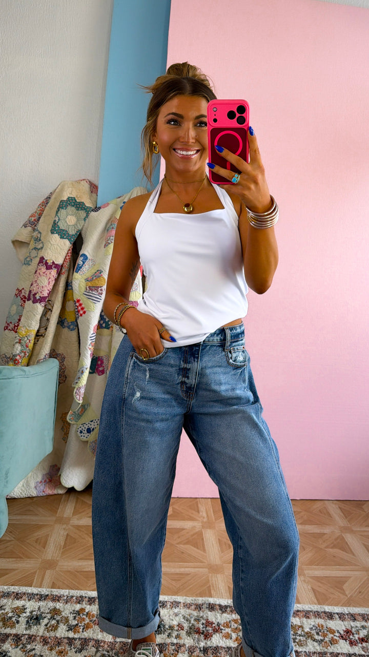 Halter Tie Top, Off White