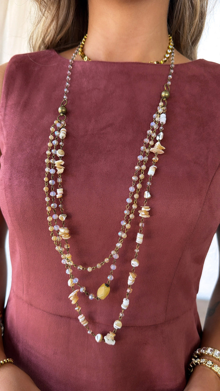 Medina Necklace, Beige