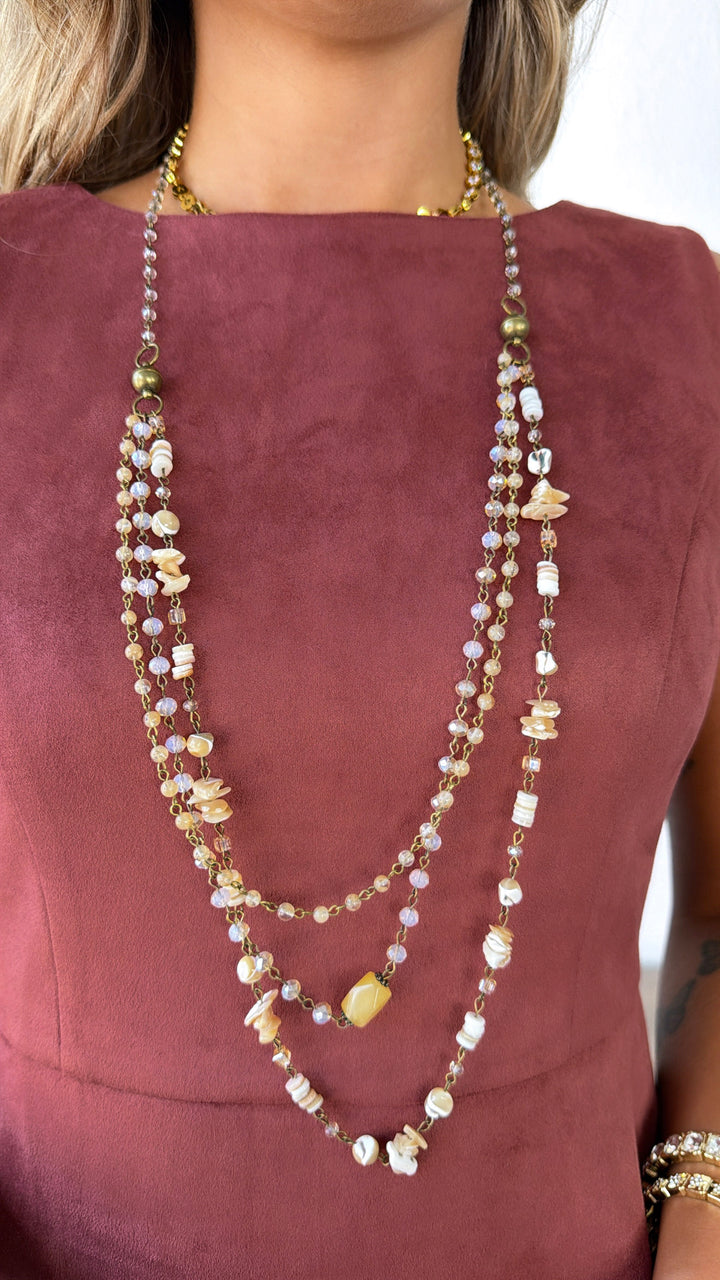 Medina Necklace, Beige