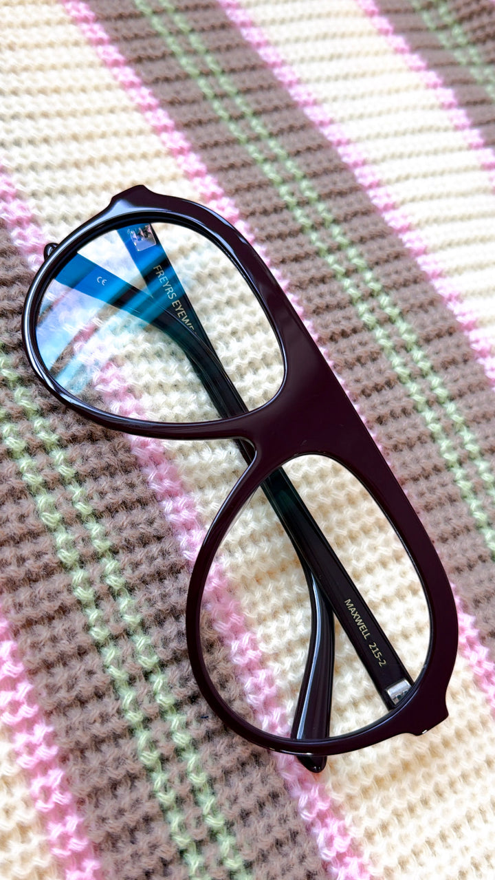 FREYRS: Maxwell WHS Eyeglasses, Burgundy