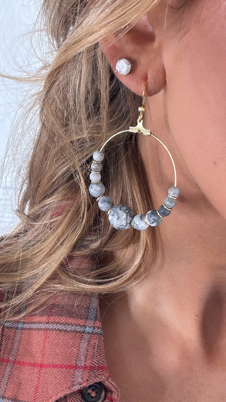 Cecelia Missy Gemstone Collection, Grey Jasper