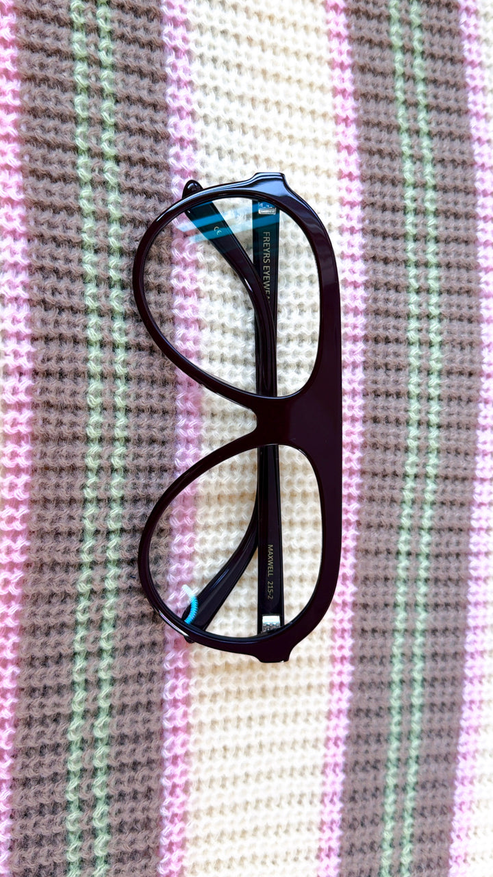 FREYRS: Maxwell WHS Eyeglasses, Burgundy