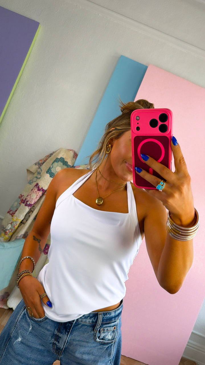 Halter Tie Top, Off White