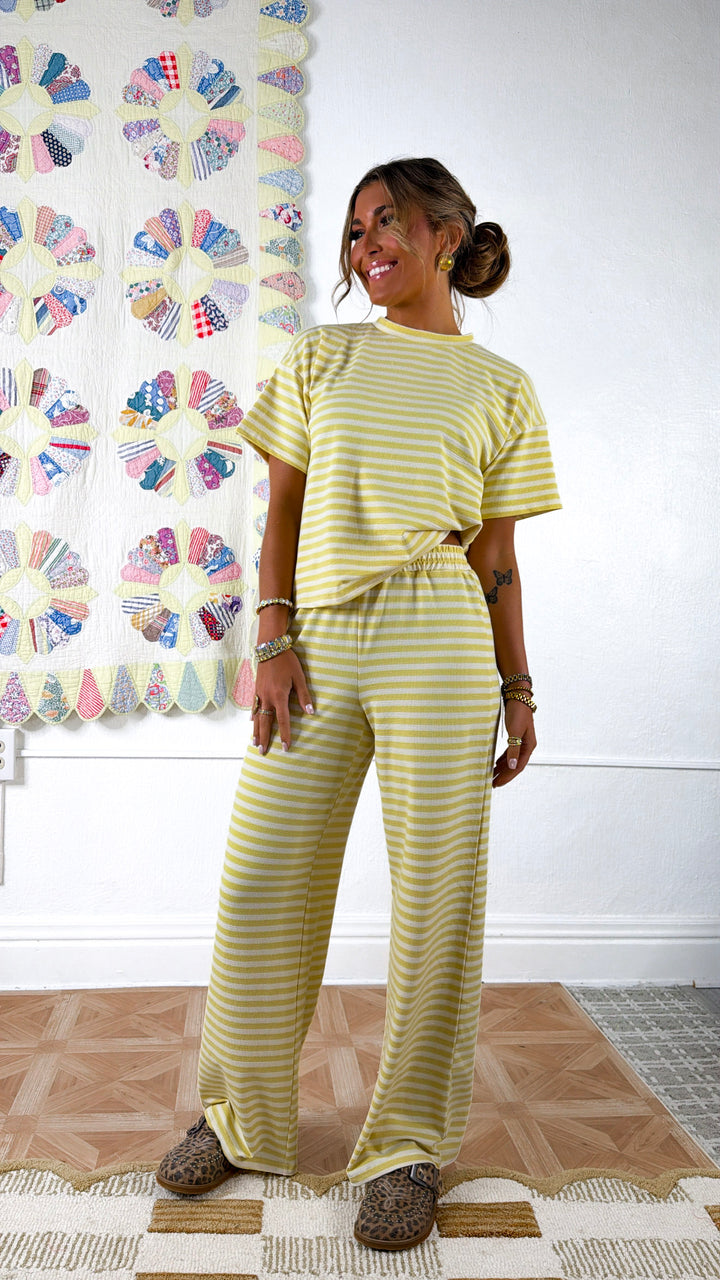 Skyline Stripe Top, Butter