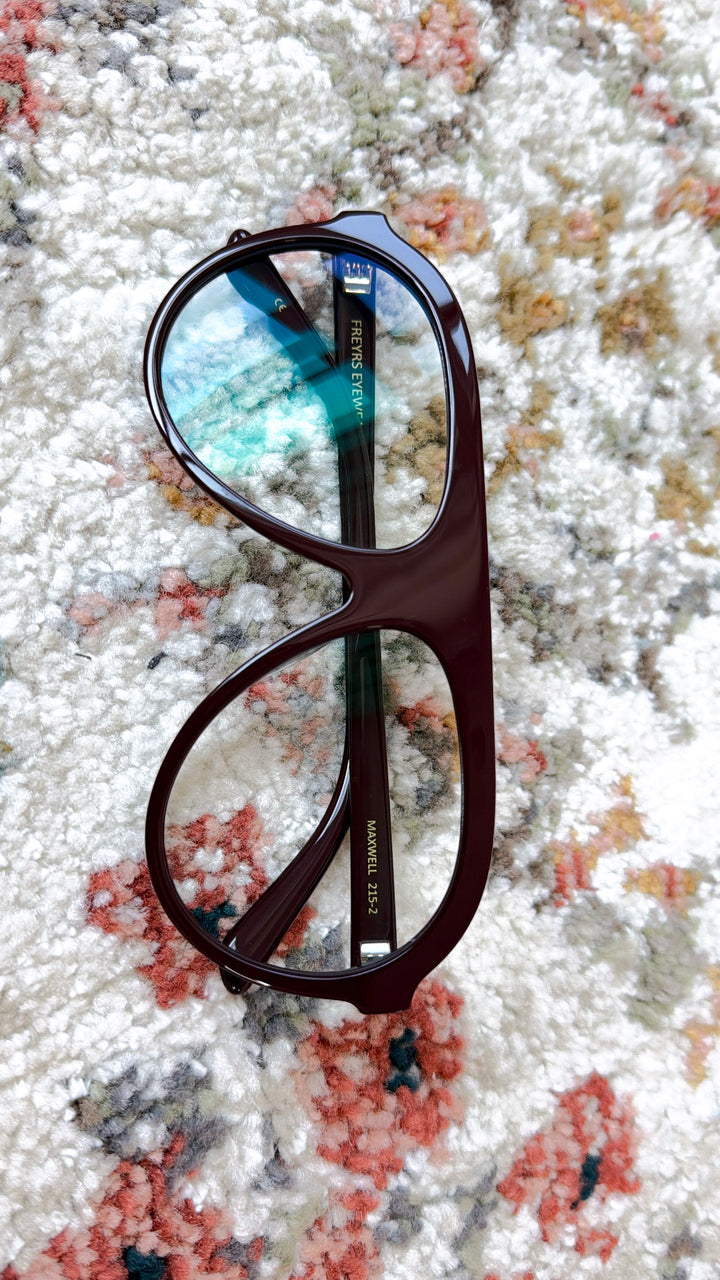 FREYRS: Maxwell WHS Eyeglasses, Burgundy