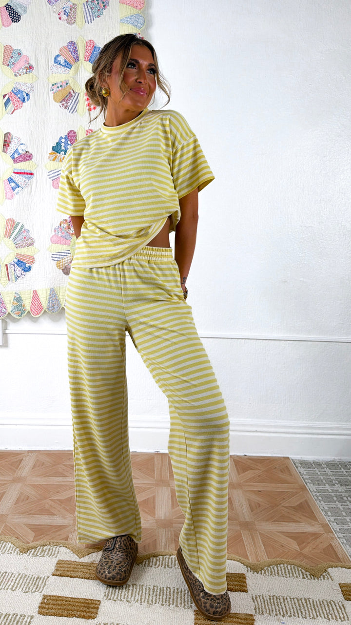 Skyline Stripe Top, Butter