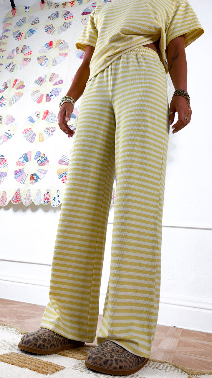 Skyline Stripe Pants,Butter