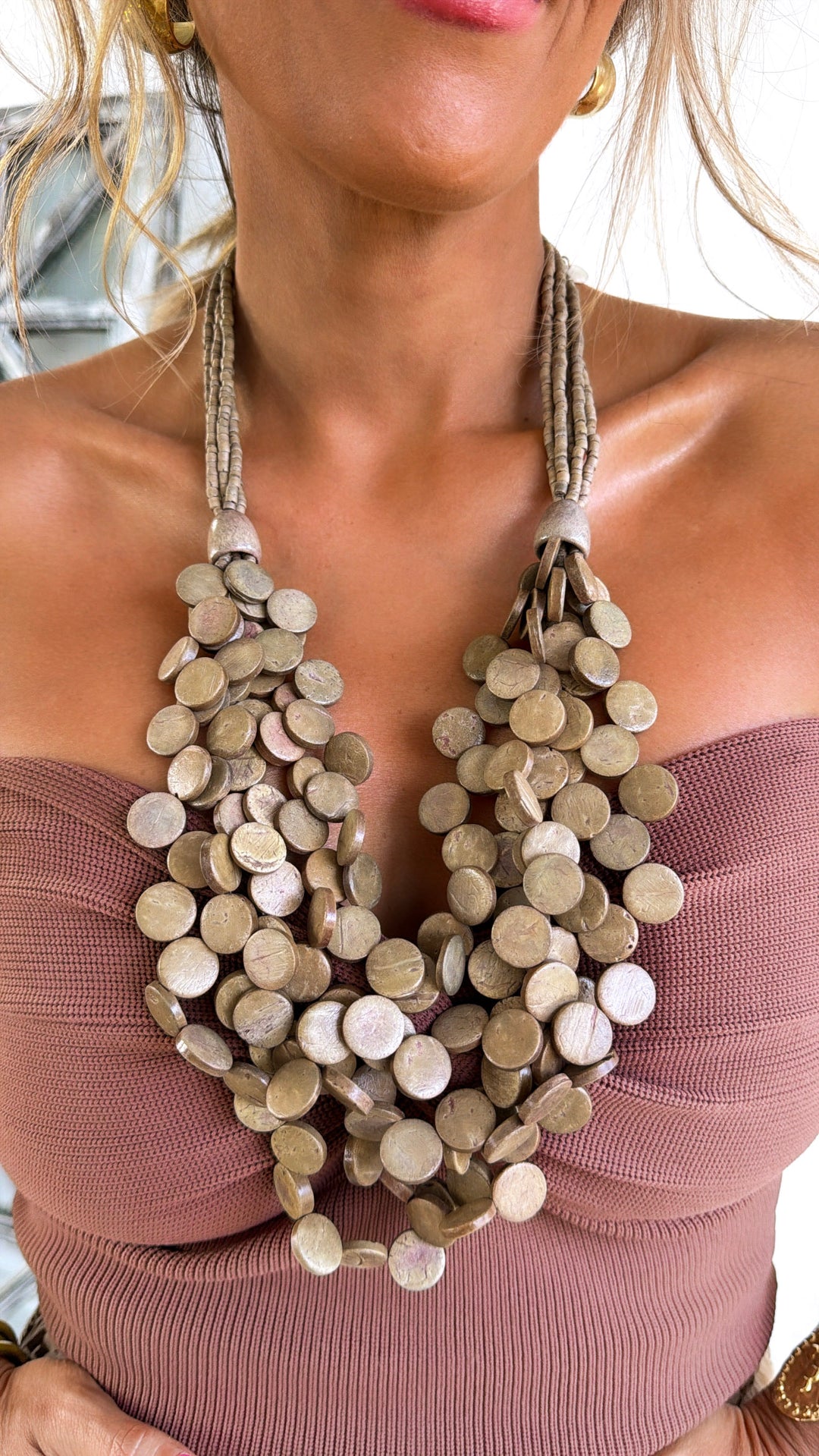 Wooden Dots Necklace