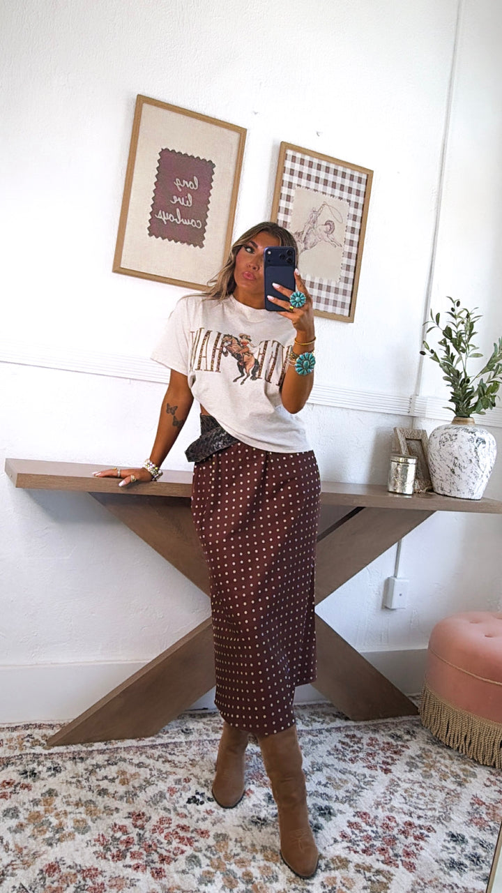 Yee Haw Cowgirl Graphic Tee, Lt.Heather