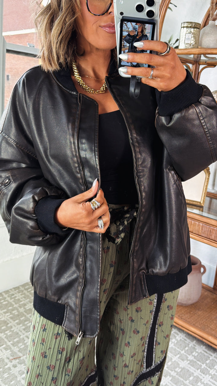 Ravens Ridge Bomber Jacket, Dark Brown