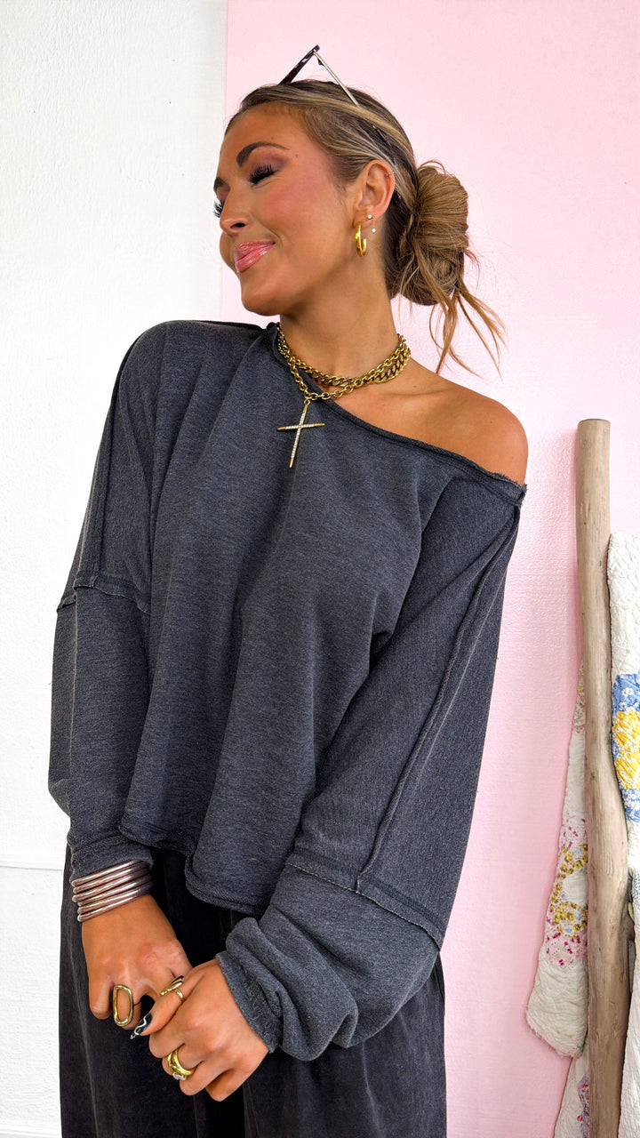Light Work Relaxed Top, Black