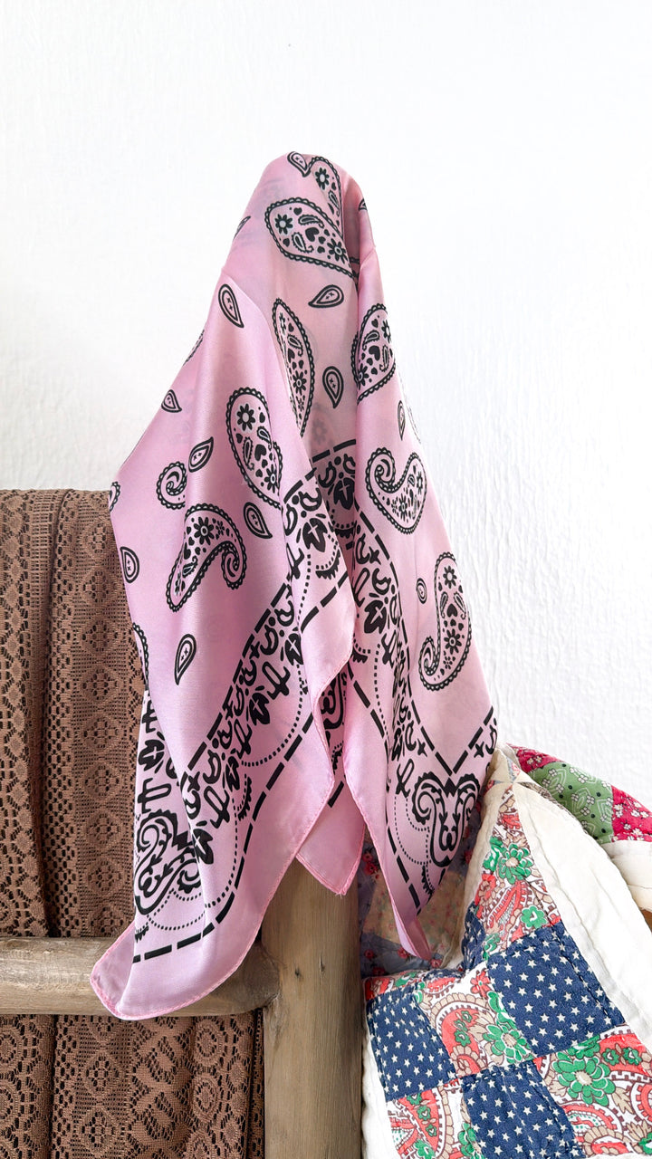 Corbin Paisely Twilly Scarf , LT. Pink