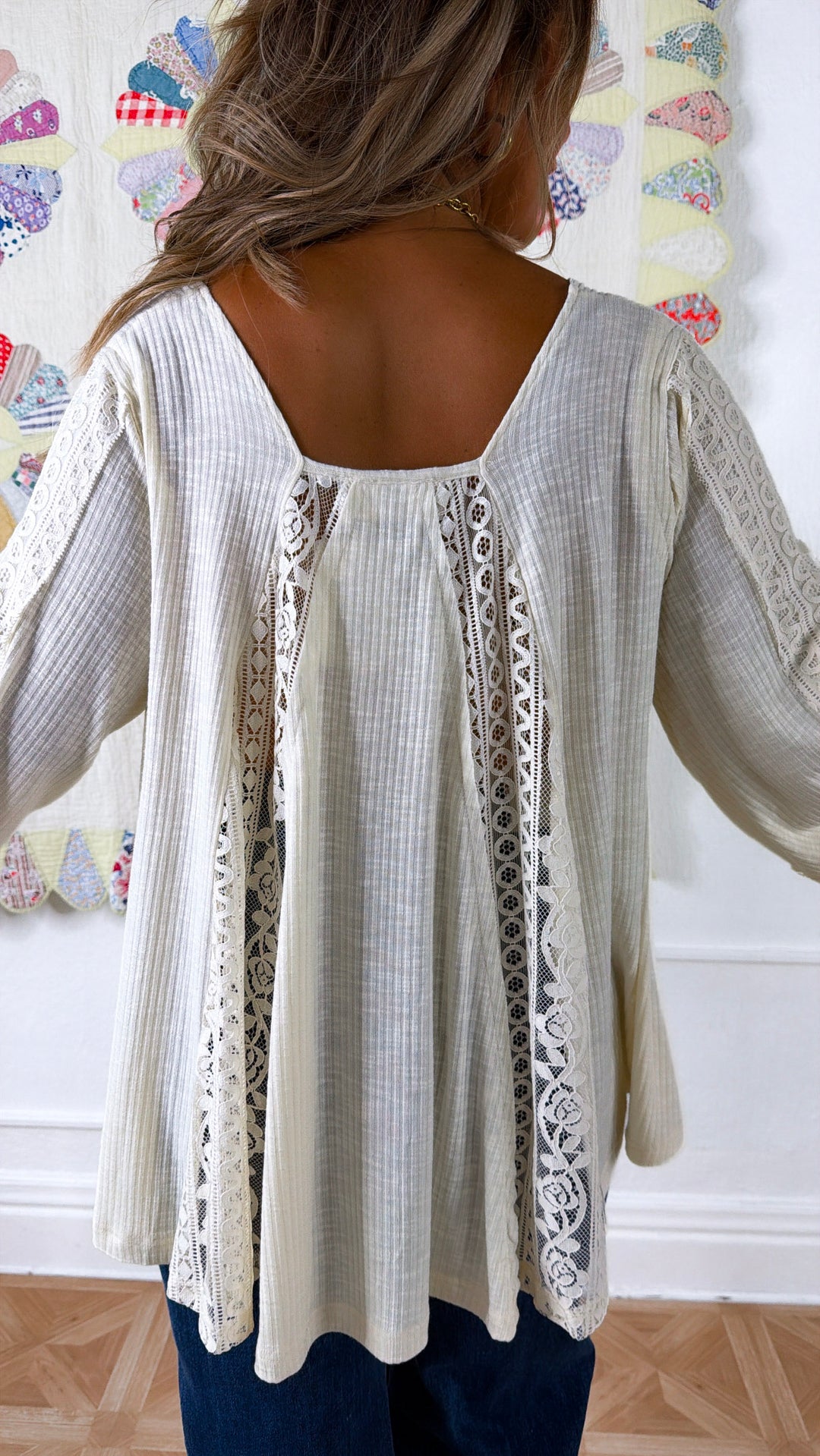 Gentle Bloom Blouse, Natural