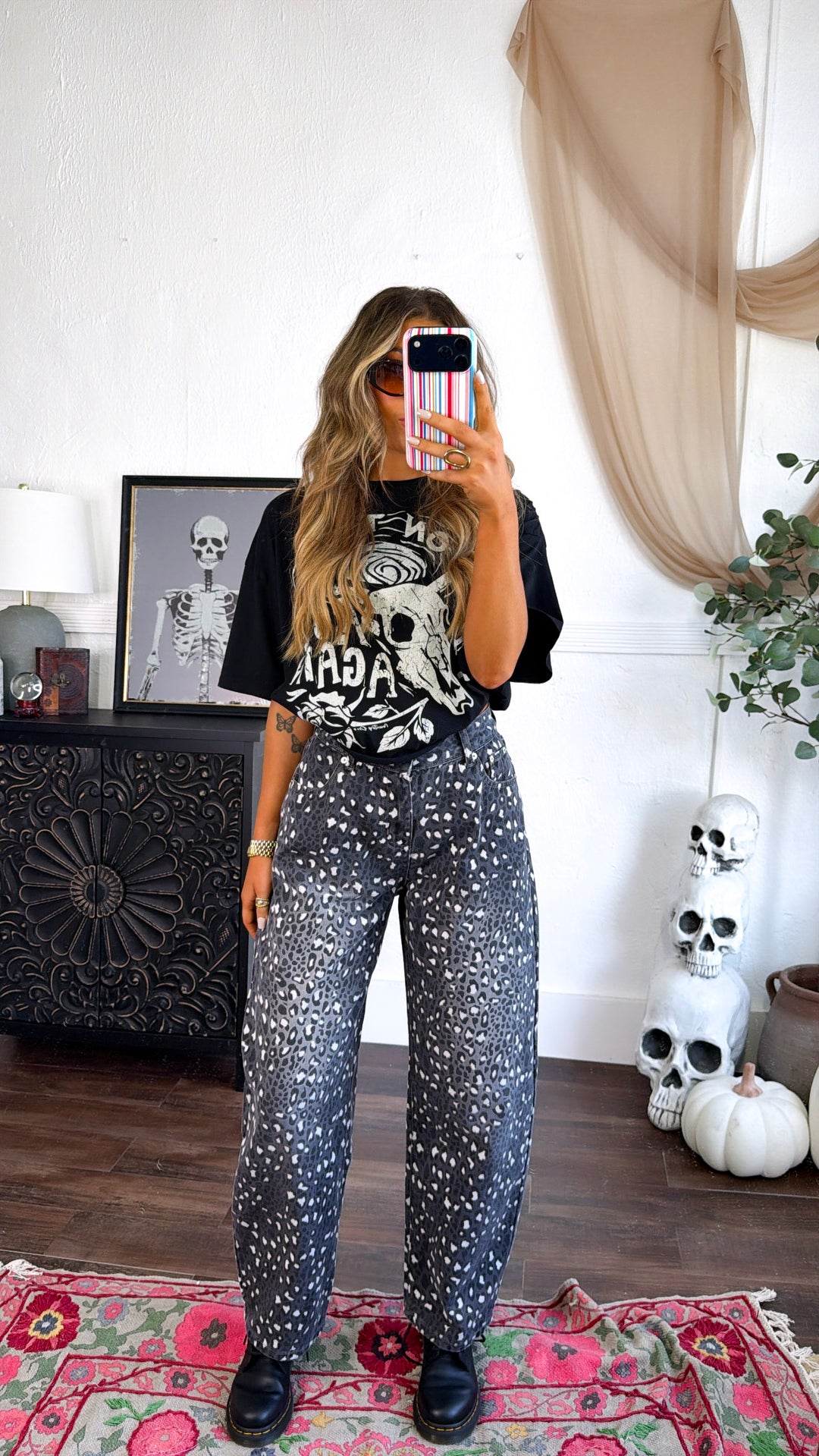 Edge Up Denim Pant, Leopard