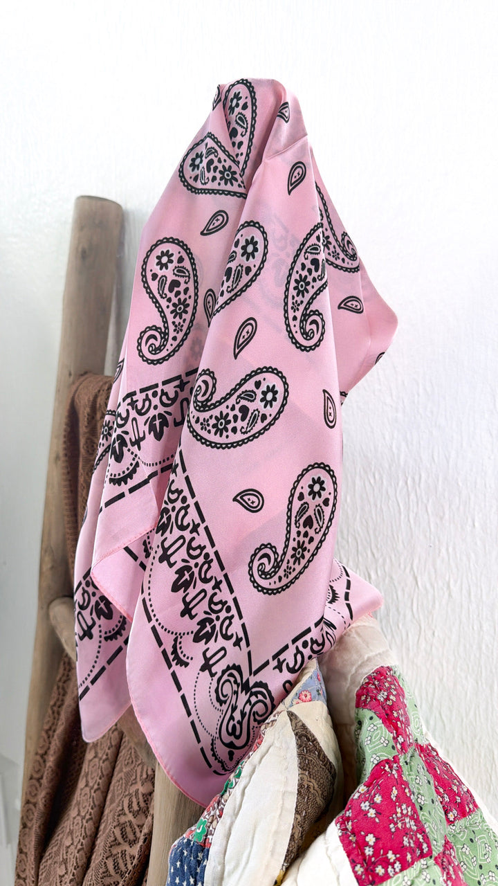 Corbin Paisely Twilly Scarf , LT. Pink